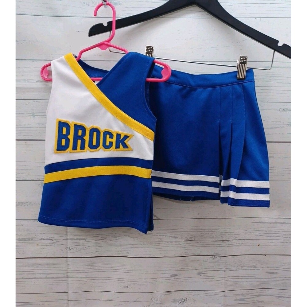 Dance Sophisticate Brock Cheerleader Cheerleading Costume Blue White Girl Sz 5